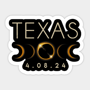 Solar Eclipse 2024 State Texas Total Solar Eclipse Sticker